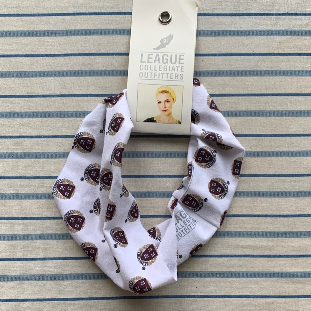 League White and Maroon Headband